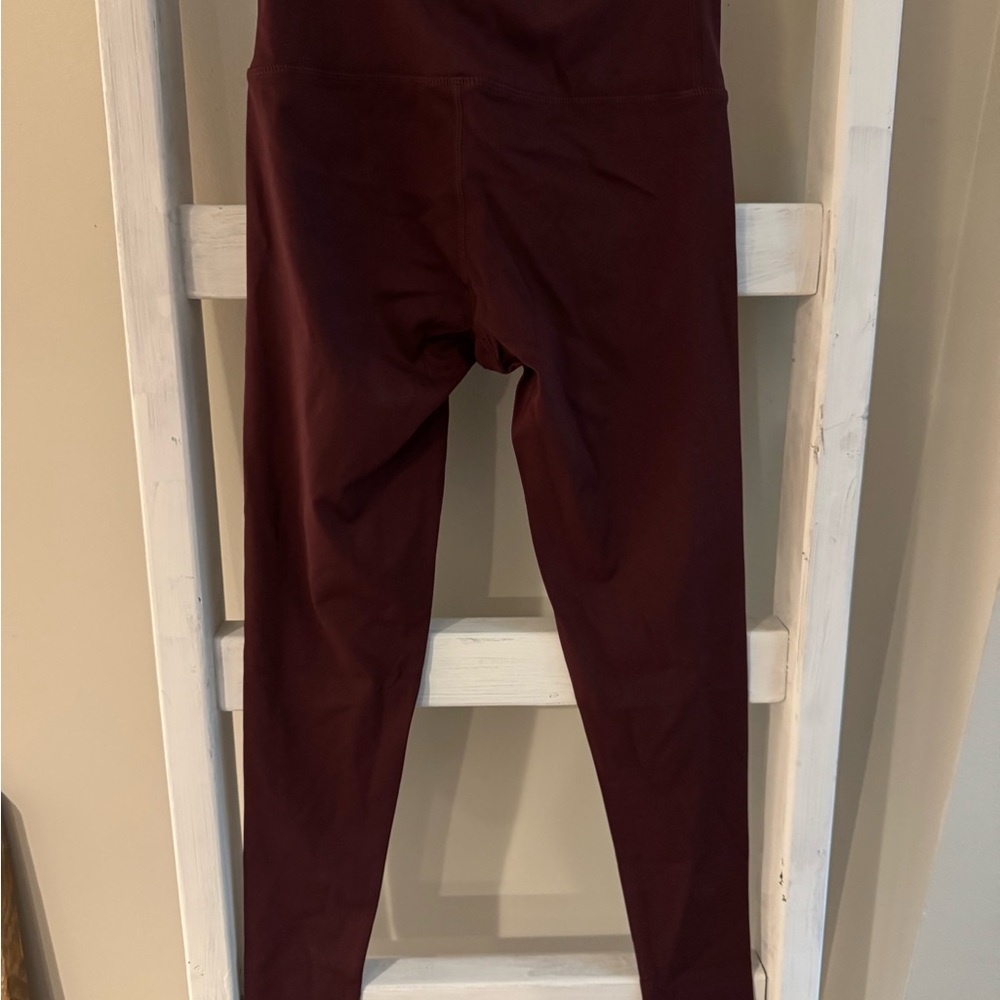 Maroon High-Waisted Leggings Size XS NWT